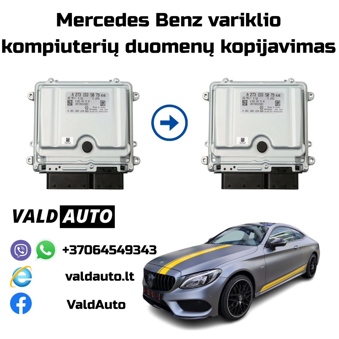 Mercedes Benz Variklio Ecu Kopijavimas
